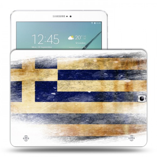 Дизайнерский силиконовый чехол для Samsung Galaxy Tab S2 9.7 флаг греции