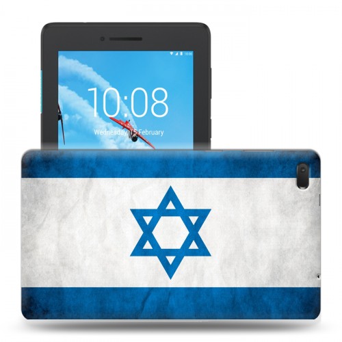 Дизайнерский силиконовый чехол для Lenovo Tab E7 флаг Израиля