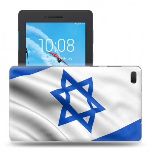 Дизайнерский силиконовый чехол для Lenovo Tab E7 флаг Израиля