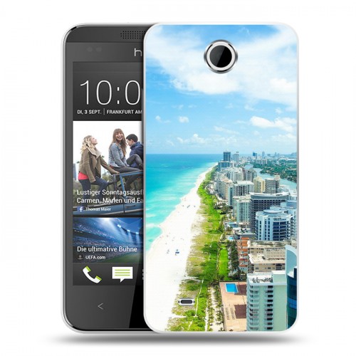 Дизайнерский пластиковый чехол для HTC Desire 300 пляж