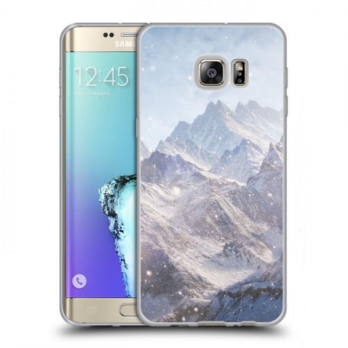 Дизайнерский пластиковый чехол для Samsung Galaxy S6 Edge Plus горы