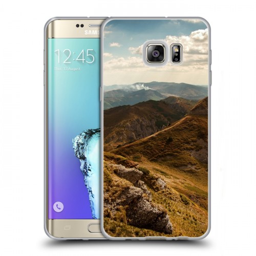 Дизайнерский пластиковый чехол для Samsung Galaxy S6 Edge Plus горы