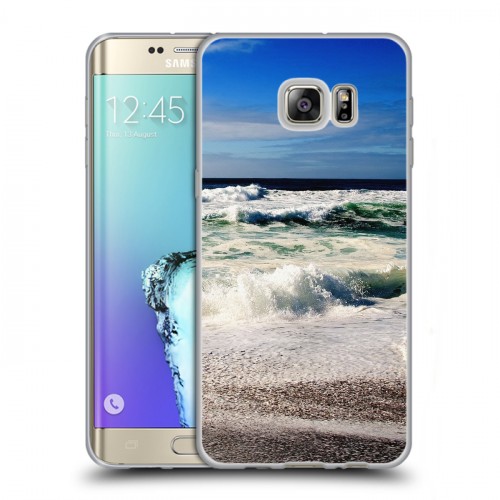 Дизайнерский пластиковый чехол для Samsung Galaxy S6 Edge Plus волны