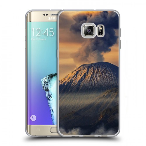 Дизайнерский пластиковый чехол для Samsung Galaxy S6 Edge Plus вулкан