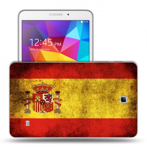 Дизайнерский силиконовый чехол для Samsung GALAXY Tab 4 8.0 флаг Испании