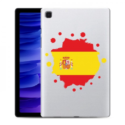Полупрозрачный дизайнерский пластиковый чехол для Samsung Galaxy Tab A7 10.4 (2020) флаг Испании