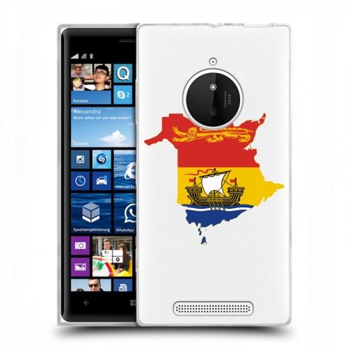 Полупрозрачный дизайнерский пластиковый чехол для Nokia Lumia 830 флаг Испании