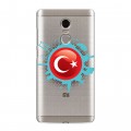 Полупрозрачный дизайнерский силиконовый чехол для Xiaomi RedMi Note 4 Флаг Турции
