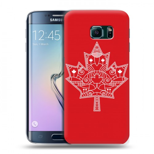 Дизайнерский пластиковый чехол для Samsung Galaxy S6 Edge Флаг Канады