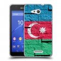 Дизайнерский пластиковый чехол для Sony Xperia E4g Флаг Азербайджана