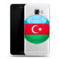 Полупрозрачный дизайнерский пластиковый чехол для Samsung Galaxy C5 Флаг Азербайджана