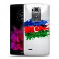 Полупрозрачный дизайнерский пластиковый чехол для LG G Flex 2 Флаг Азербайджана
