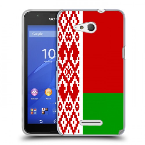 Дизайнерский пластиковый чехол для Sony Xperia E4g Флаг Белоруссии