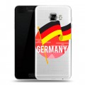 Полупрозрачный дизайнерский пластиковый чехол для Samsung Galaxy C5 Флаг Германии