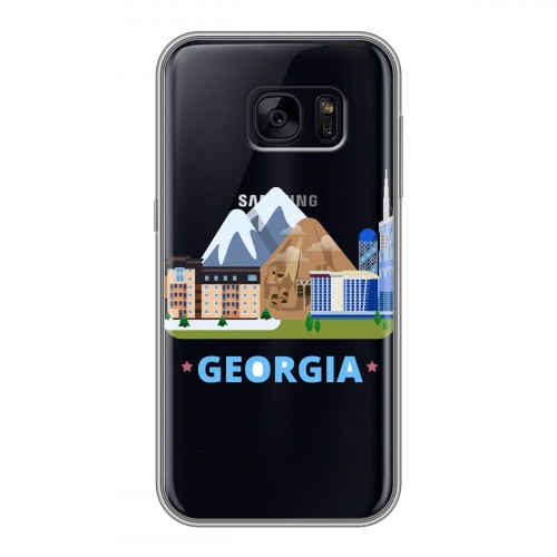 Дизайнерский силиконовый чехол для Samsung Galaxy S7 Edge Грузия