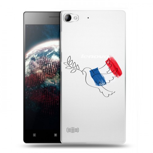 Полупрозрачный дизайнерский силиконовый чехол для Lenovo Vibe X2 Флаг Франции