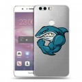 Полупрозрачный дизайнерский пластиковый чехол для Huawei Honor 8 Прозрачные акулы