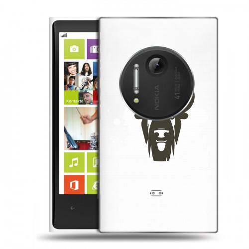 Полупрозрачный дизайнерский пластиковый чехол для Nokia Lumia 1020 Прозрачные быки