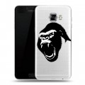 Полупрозрачный дизайнерский пластиковый чехол для Samsung Galaxy C5 Прозрачные обезьяны