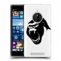 Полупрозрачный дизайнерский пластиковый чехол для Nokia Lumia 830 Прозрачные обезьяны