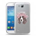 Полупрозрачный дизайнерский пластиковый чехол для Samsung Galaxy Premier Прозрачные собаки