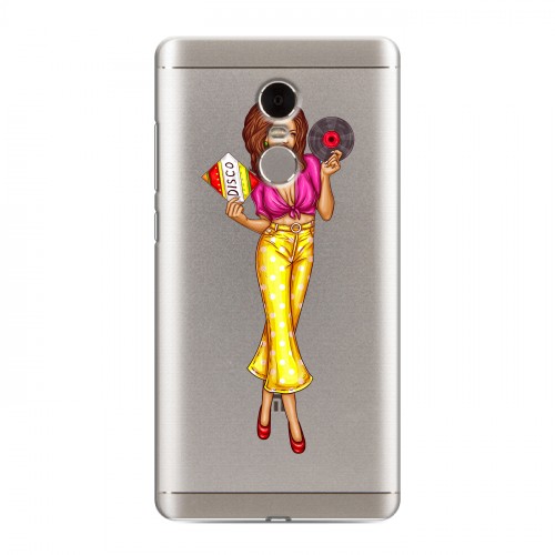 Полупрозрачный дизайнерский пластиковый чехол для Xiaomi RedMi Note 4 Прозрачные танцоры 
