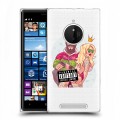 Полупрозрачный дизайнерский пластиковый чехол для Nokia Lumia 830 Прозрачное SWAG