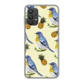 Дизайнерский силиконовый чехол для Samsung Galaxy A32 Птицы и фрукты