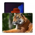 Дизайнерский силиконовый чехол для Samsung Galaxy Tab S7 Plus Тигры