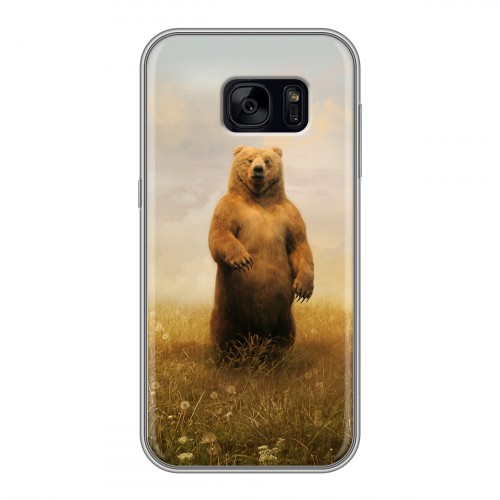 Дизайнерский силиконовый чехол для Samsung Galaxy S7 Edge Медведи
