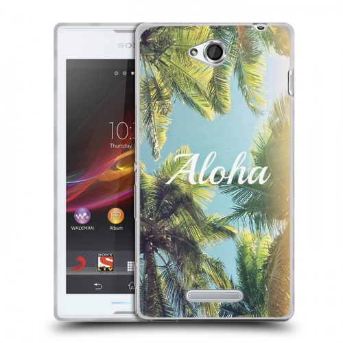 Дизайнерский пластиковый чехол для Sony Xperia C Hawaii