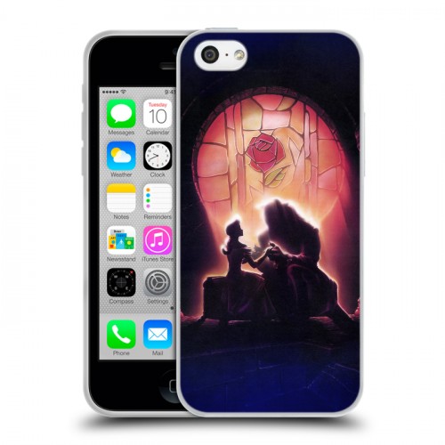 Дизайнерский пластиковый чехол для Iphone 5c Красавица и чудовище