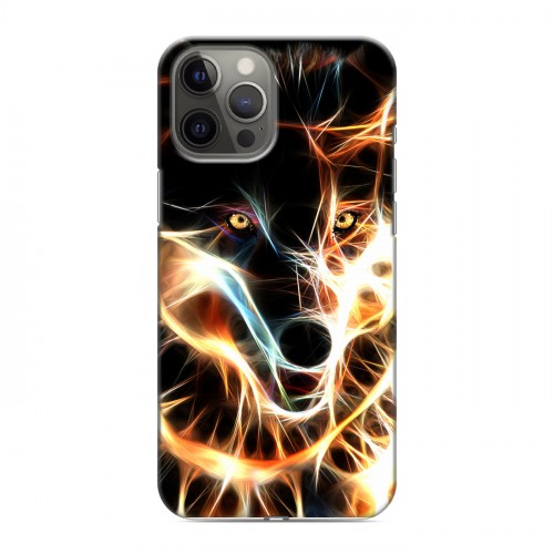 Дизайнерский силиконовый чехол для Iphone 12 Pro Max Пламенные животные