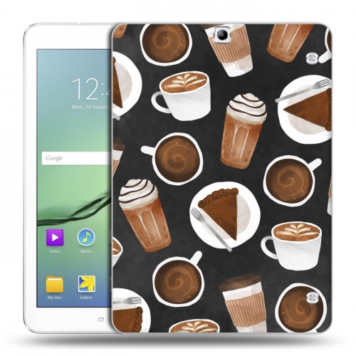 Дизайнерский силиконовый чехол для Samsung Galaxy Tab S2 9.7 Кофе зависимость