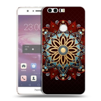 Дизайнерский силиконовый чехол для Huawei Honor 8 Светящиеся мандалы (на заказ)