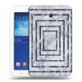 Дизайнерский силиконовый чехол для Samsung Galaxy Tab 3 Lite Геометрический мрамор