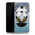 Дизайнерский пластиковый чехол для Samsung Galaxy C5 Геометрический мрамор