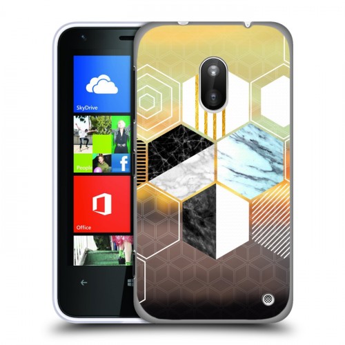 Дизайнерский пластиковый чехол для Nokia Lumia 620 Геометрический мрамор