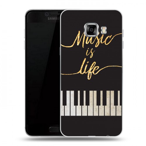 Дизайнерский пластиковый чехол для Samsung Galaxy C5 Дизайнерское пианино