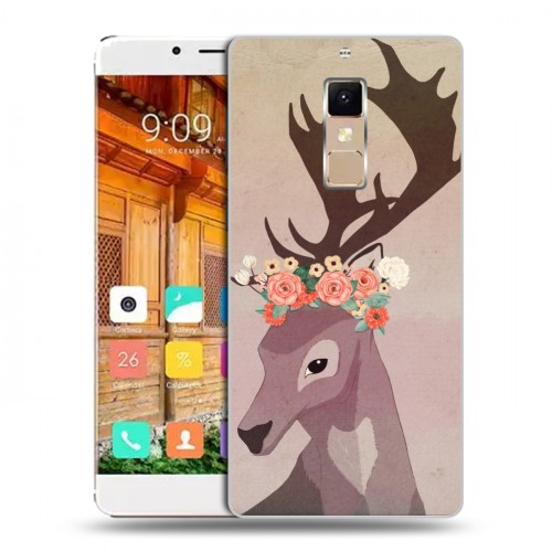 Дизайнерский пластиковый чехол для Elephone S3 Животные с цветами