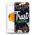 Дизайнерский силиконовый чехол для Iphone 7 Plus / 8 Plus Цветочные надписи
