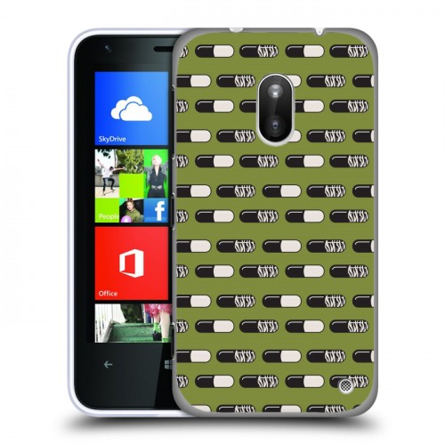 Дизайнерский пластиковый чехол для Nokia Lumia 620 Разноцветные таблетки