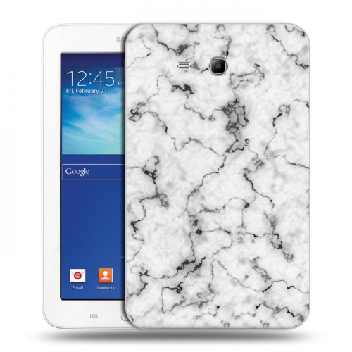 Дизайнерский силиконовый чехол для Samsung Galaxy Tab 3 Lite Мрамор
