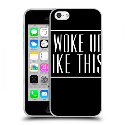 Дизайнерский пластиковый чехол для Iphone 5c Черно-белые тенденции
