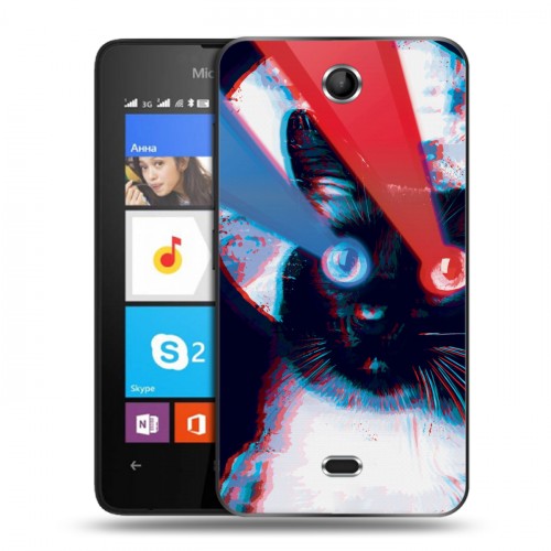 Дизайнерский силиконовый чехол для Microsoft Lumia 430 Dual SIM ЗD Кошки