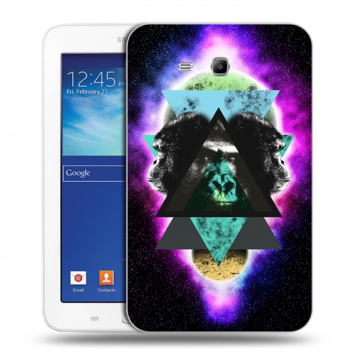 Дизайнерский силиконовый чехол для Samsung Galaxy Tab 3 Lite Галактические животные 