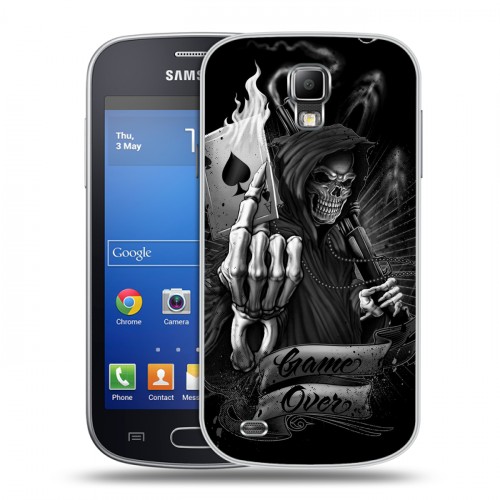 Дизайнерский пластиковый чехол для Samsung Galaxy S4 Active Скелет и туз