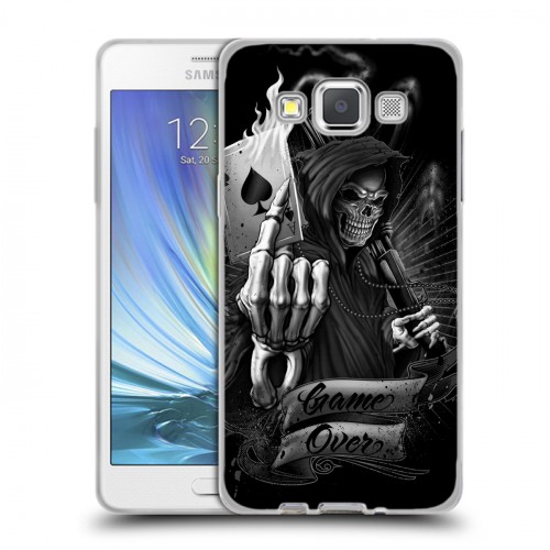Дизайнерский пластиковый чехол для Samsung Galaxy A5 Скелет и туз