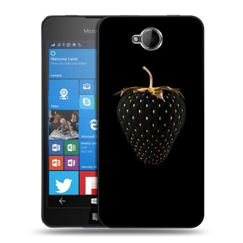 Дизайнерский силиконовый чехол для Microsoft Lumia 650 Темная клубничка (на заказ)