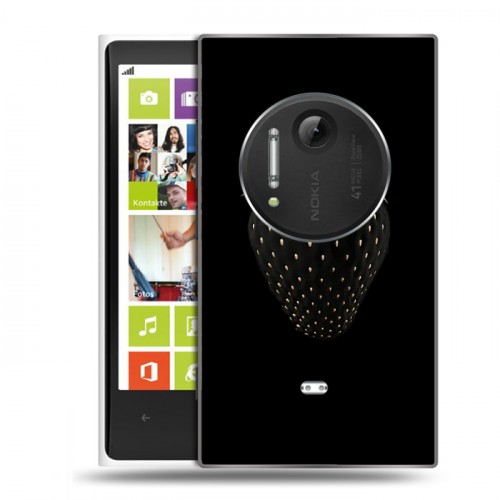 Дизайнерский пластиковый чехол для Nokia Lumia 1020 Темная клубничка